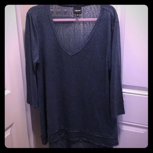 NWOT  Medium Blue V Neck Shirt